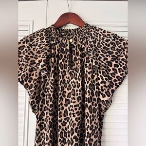 Anne Klein Elegant Leopard Print Blouse